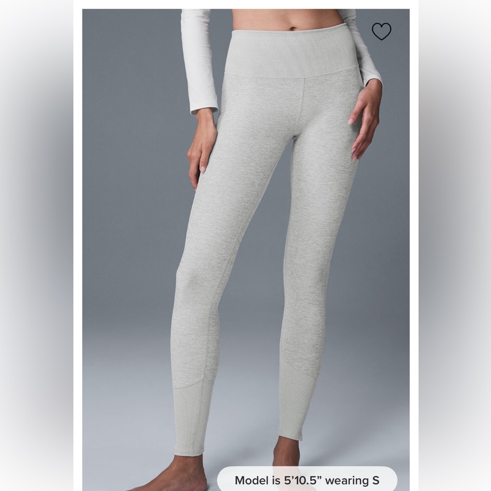 ALO yoga High-Waist Alosoft Lounge Legging - Athletic Heather Grey